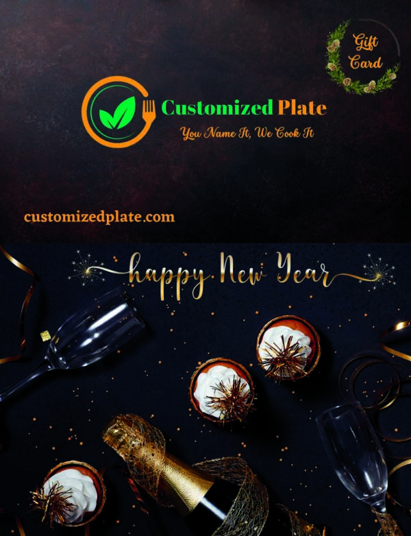 Gift Card Customizedplate Happy New Year